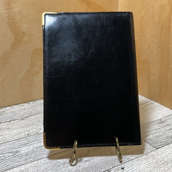 Vintage Deluxe Black Leather Passport Wallet - Picture 3 of 10